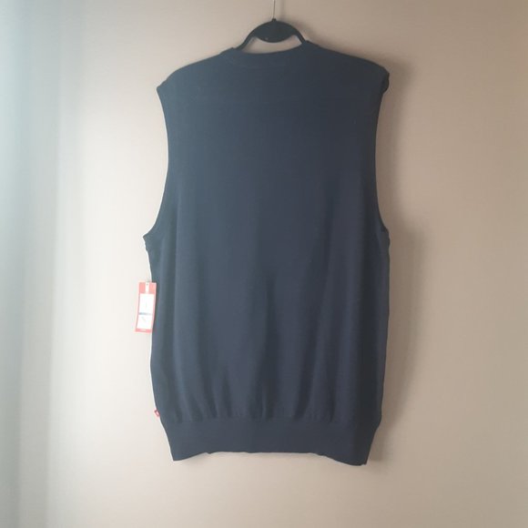 Izod Men's Navy Blue 100% Cotton Vest New! Size XL Tall - Picture 9 of 16